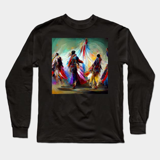 Colorful Tribal Dance- best selling Long Sleeve T-Shirt by bayamba